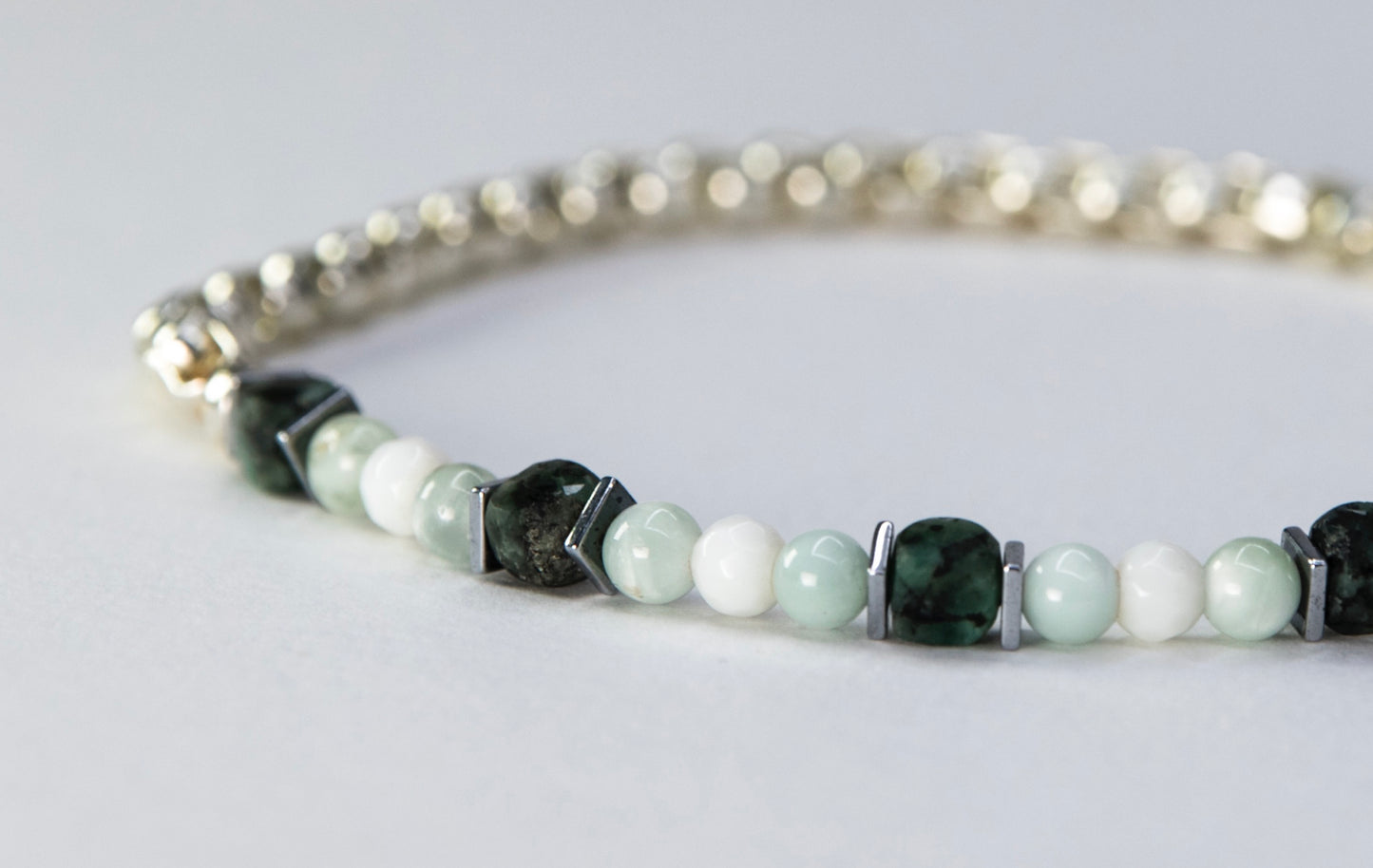 Raw Elegant Emerald Bracelet