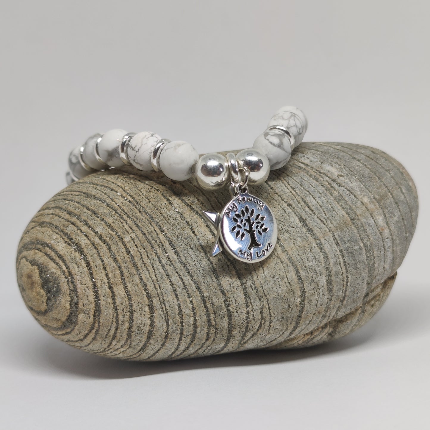 Howlite and Sterling Silver Bracelet