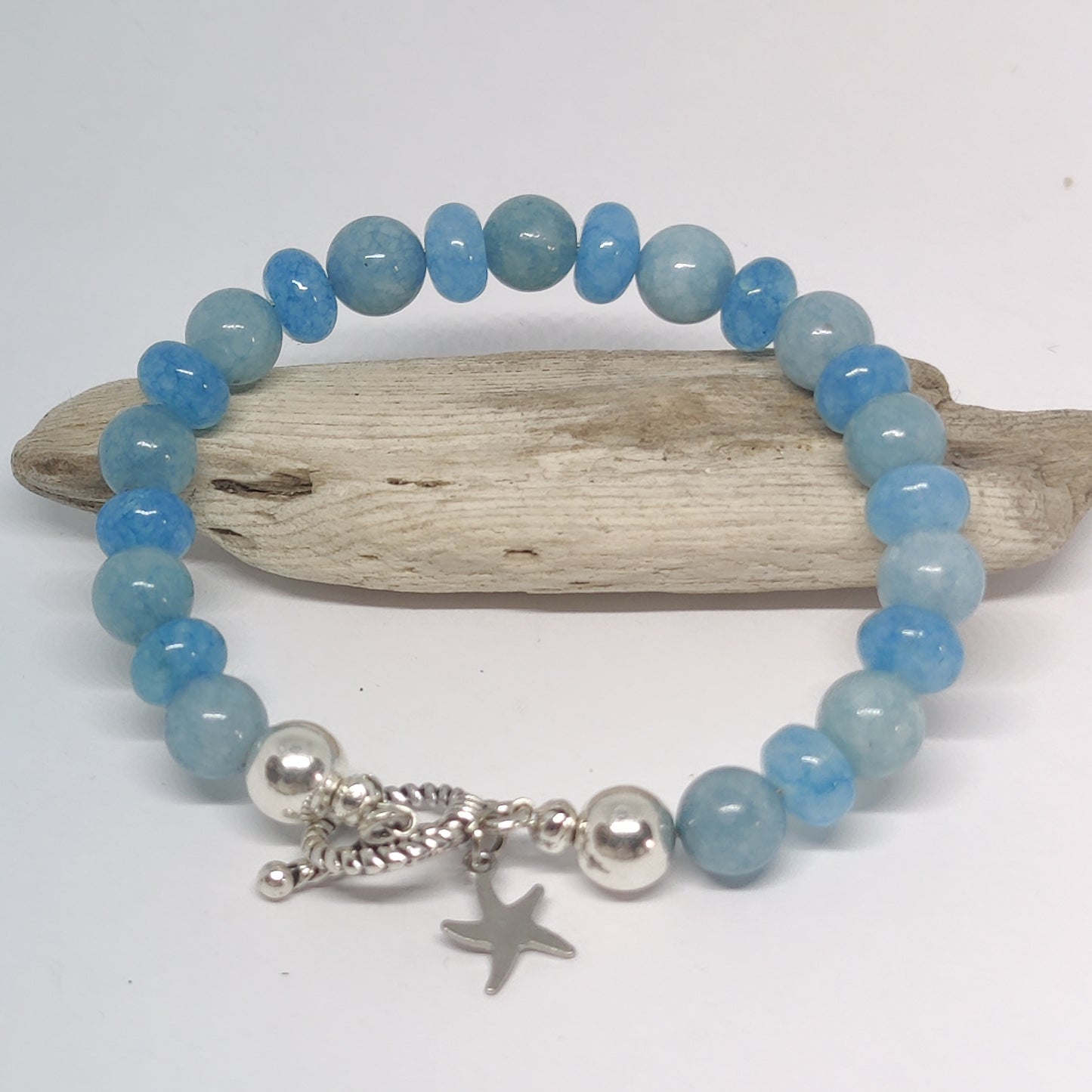 Aquamarine and Sterling Silver Bracelet