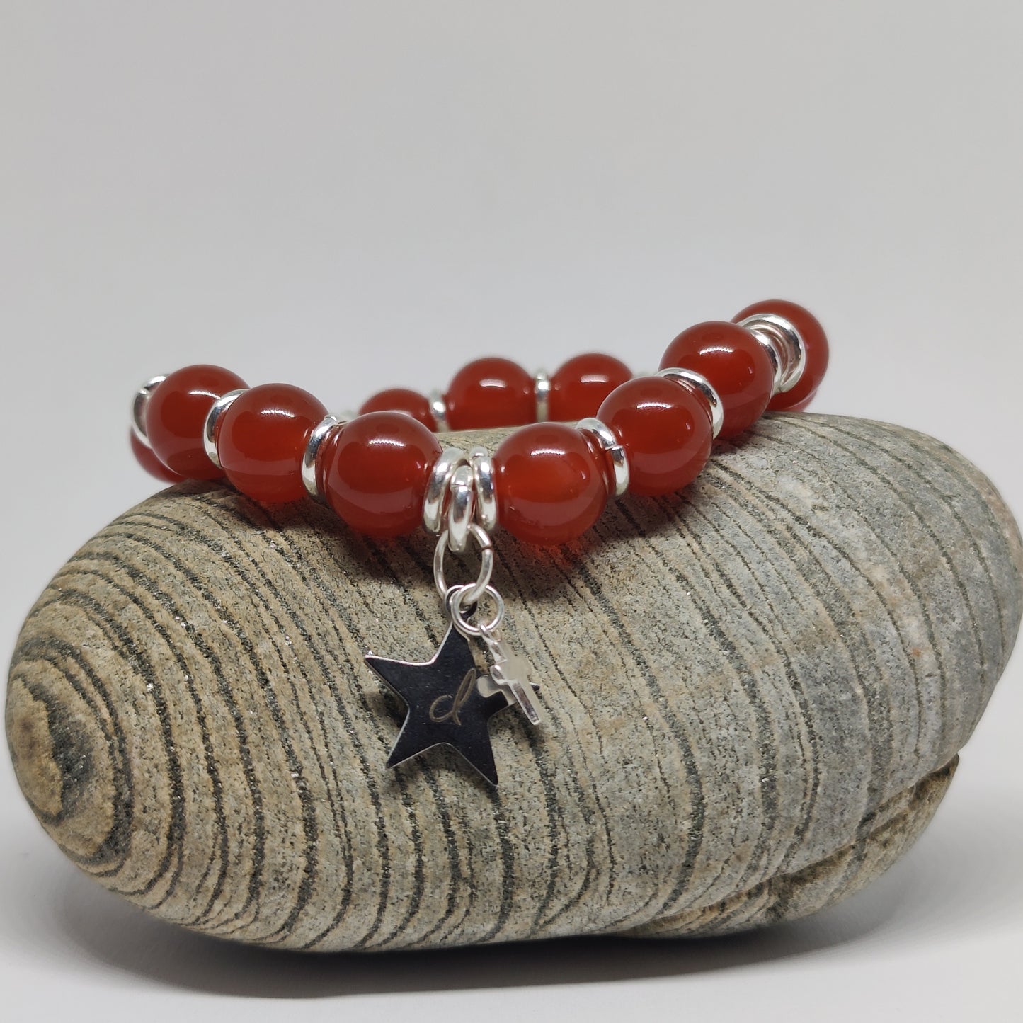 Red Agate Gemstone Bracelet