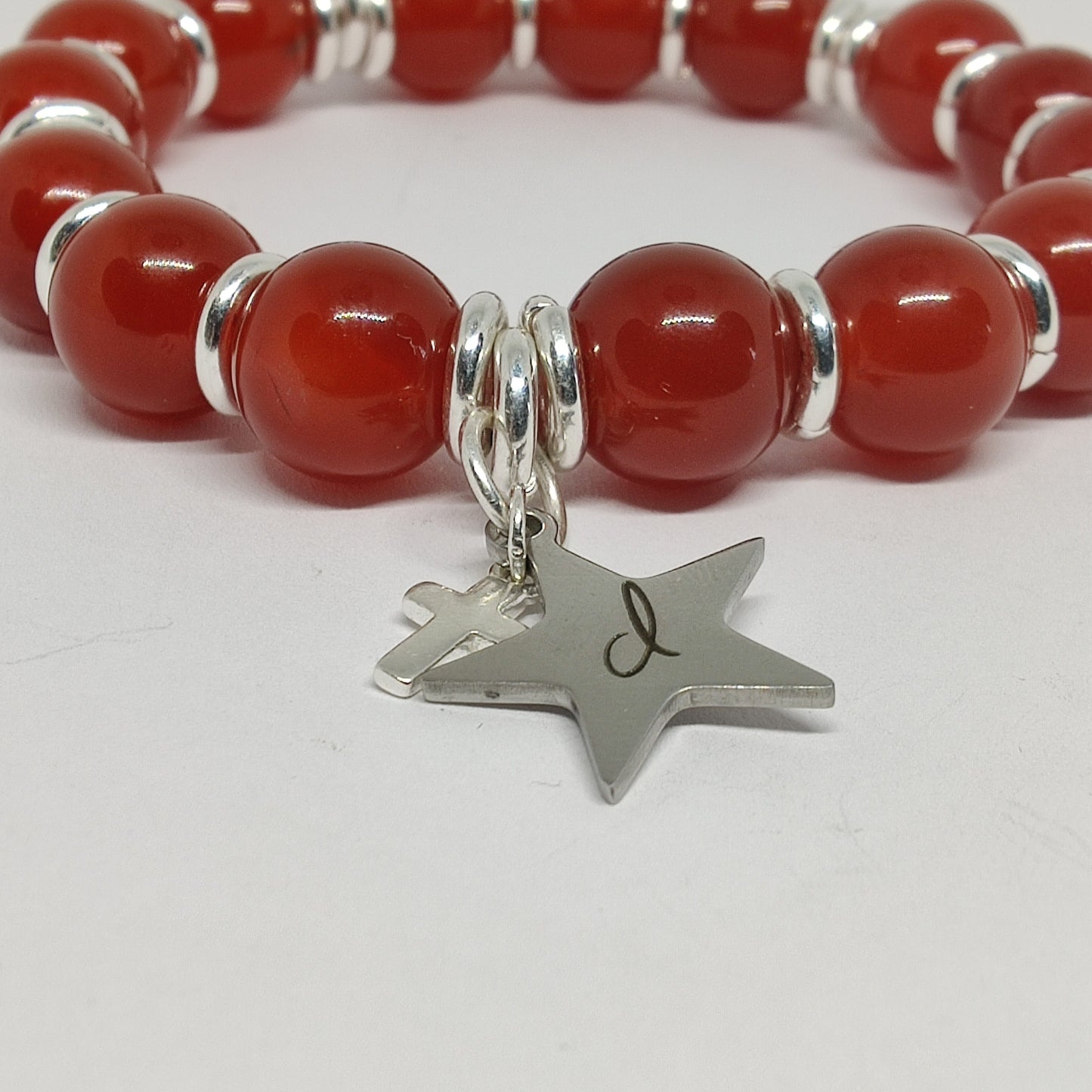 Red Agate Gemstone Bracelet