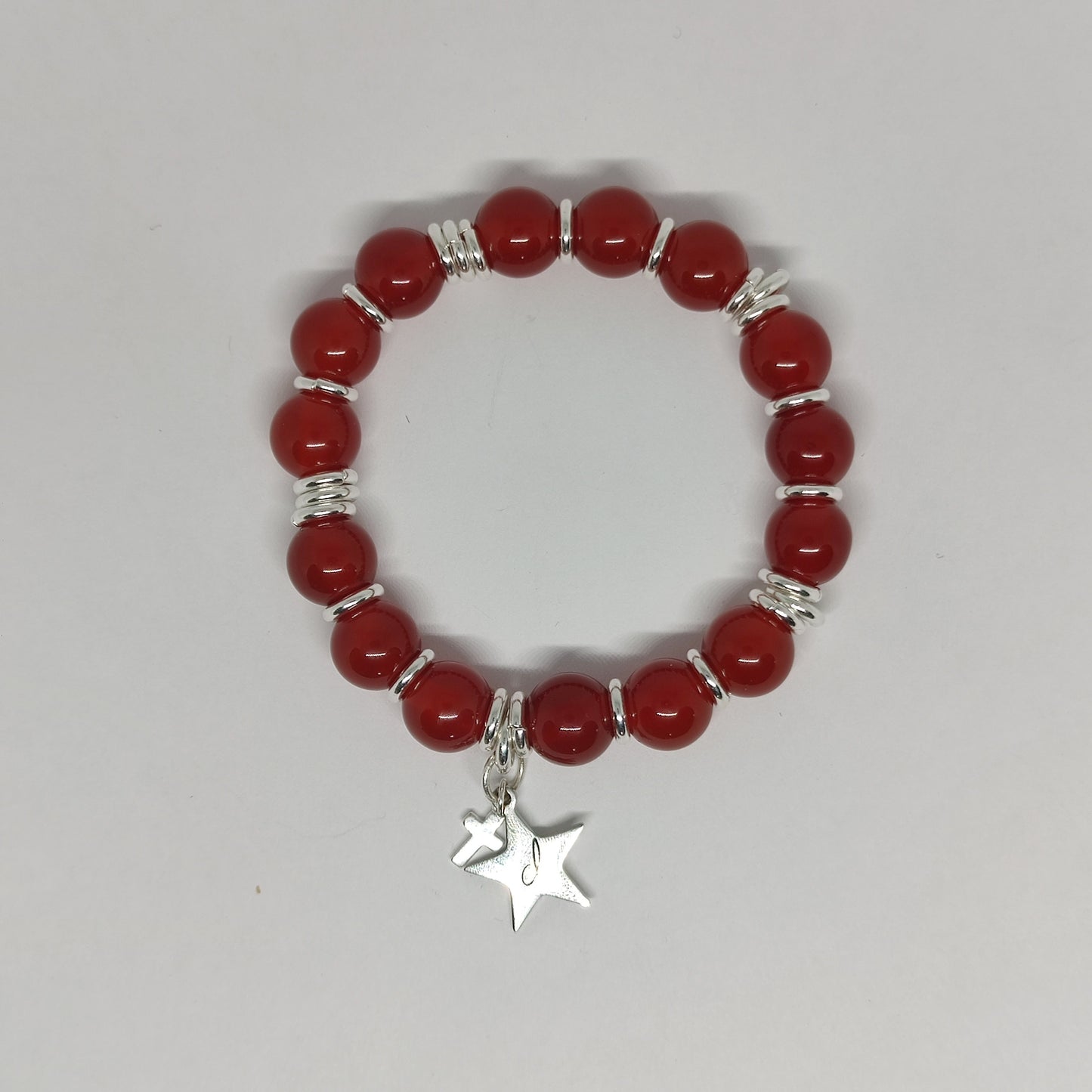 Red Agate Gemstone Bracelet
