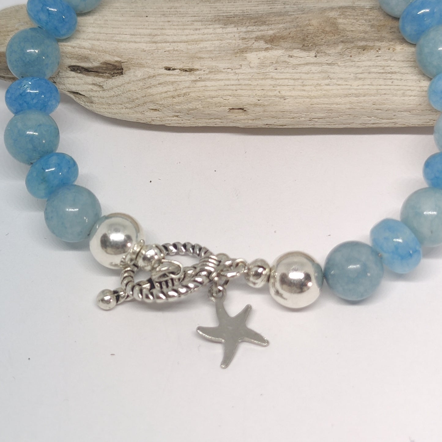 Aquamarine and Sterling Silver Bracelet