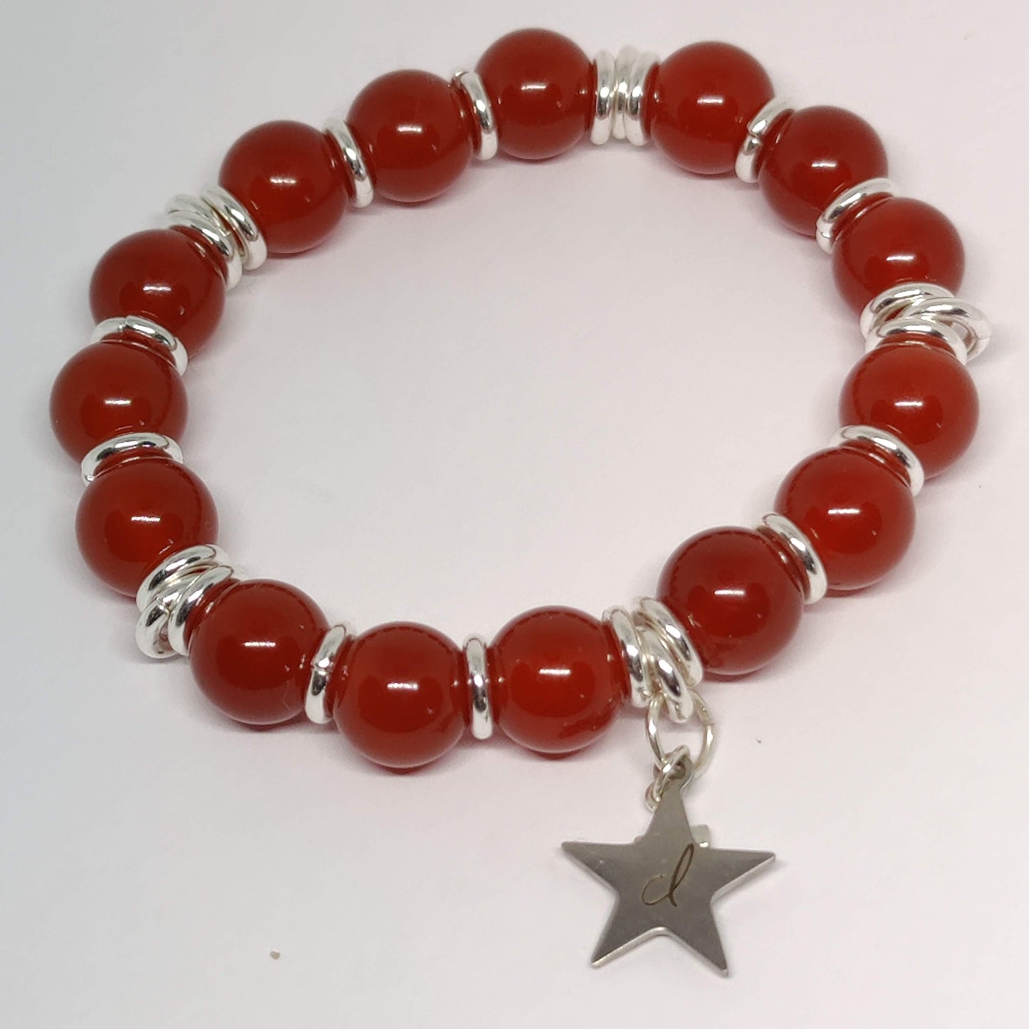 Red Agate Gemstone Bracelet