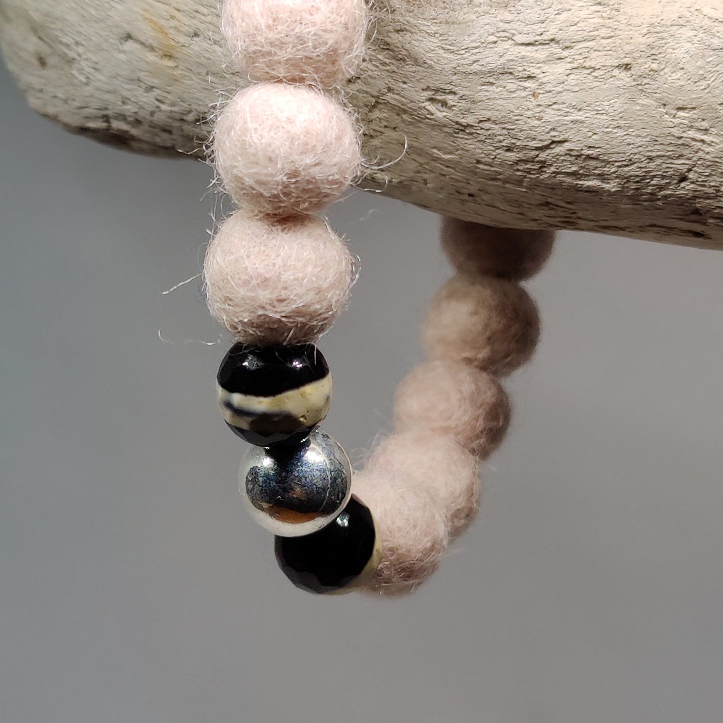 Champagne Woollen Caviar Gemstone Bracelet