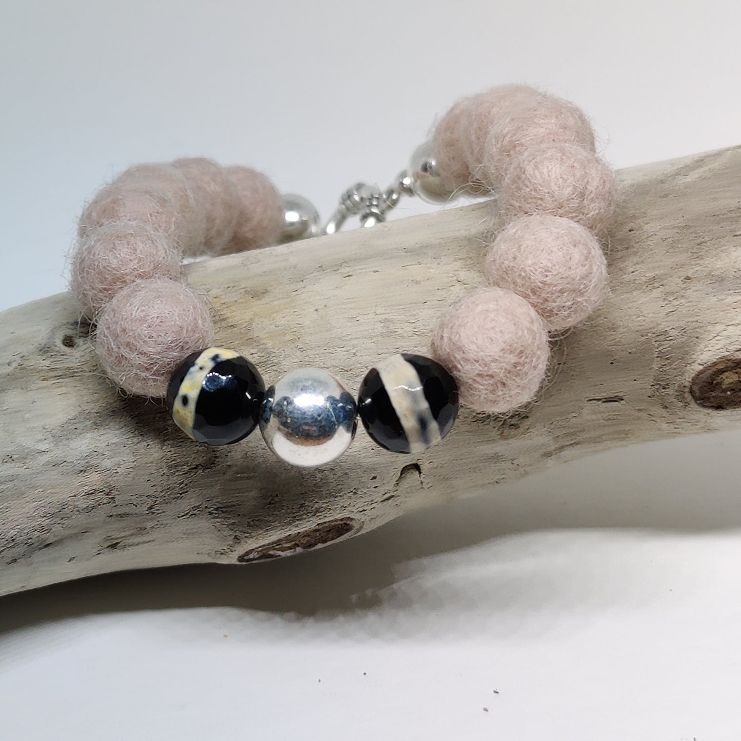 Champagne Woollen Caviar Gemstone Bracelet