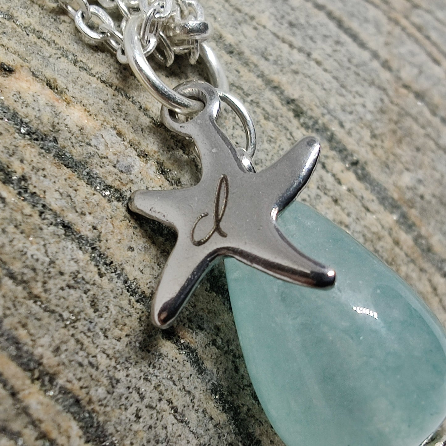 Water Drop Sterling Silver Amazonite Bracelet