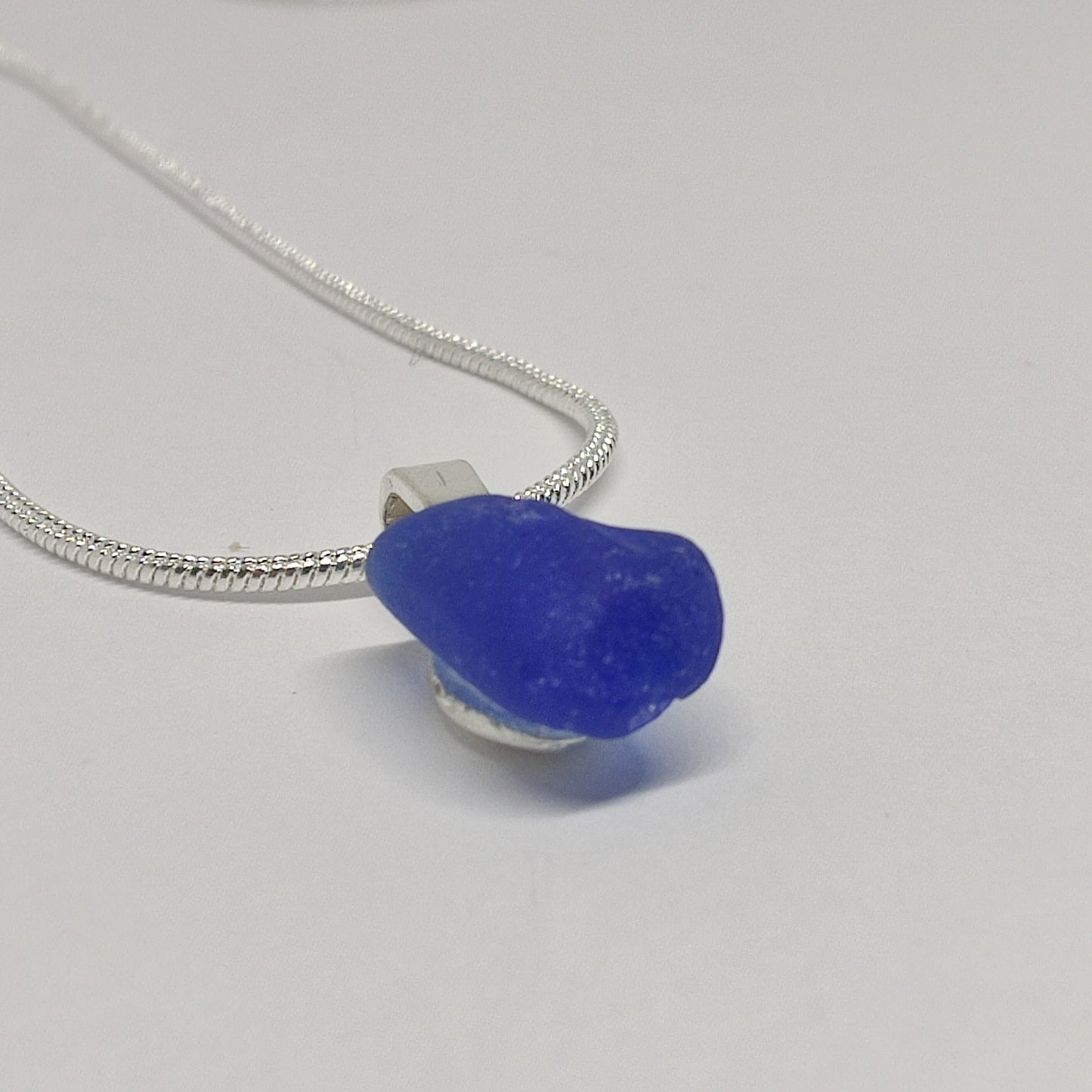 Magic of the Sea - Rare Colbolt Blue Sea Glass Necklace