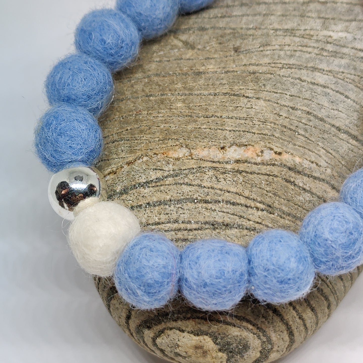 Woollen Caviar and Sterling Silver Bracelet