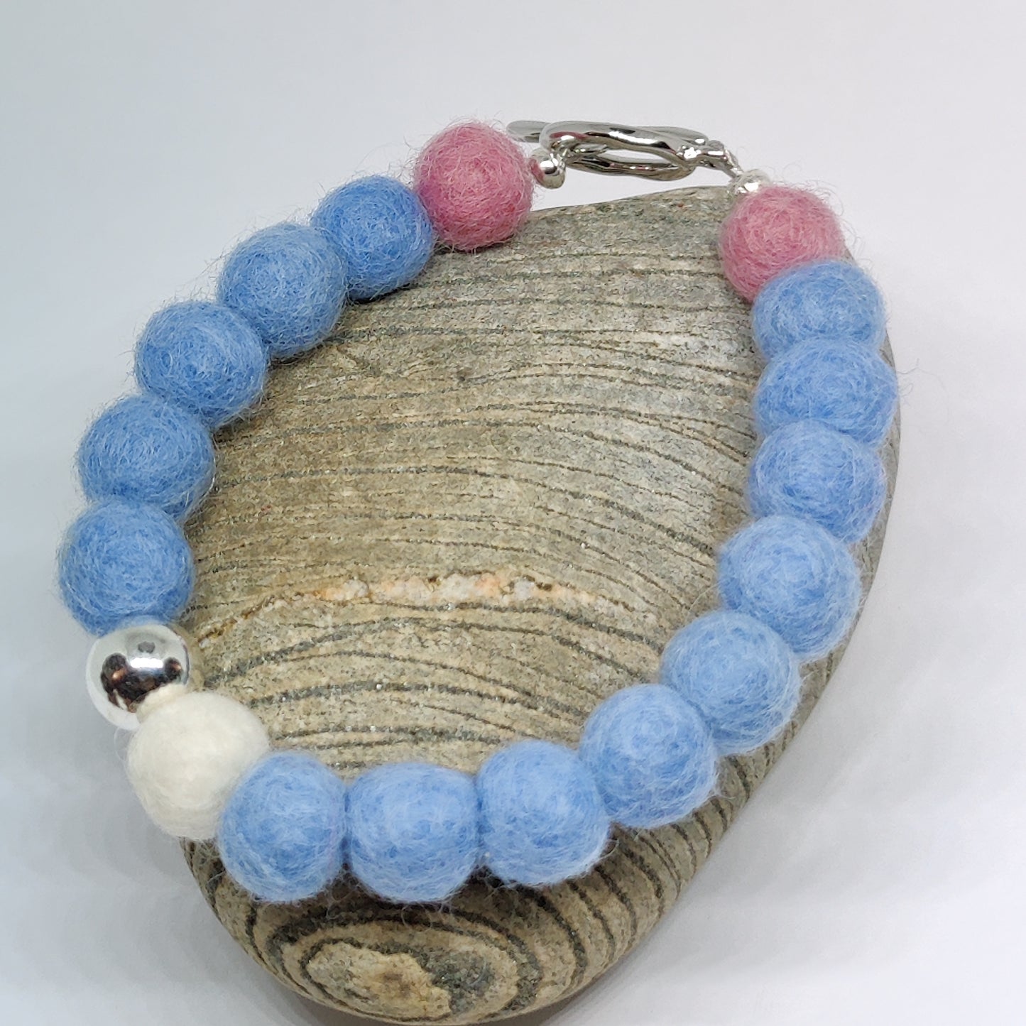 Woollen Caviar and Sterling Silver Bracelet
