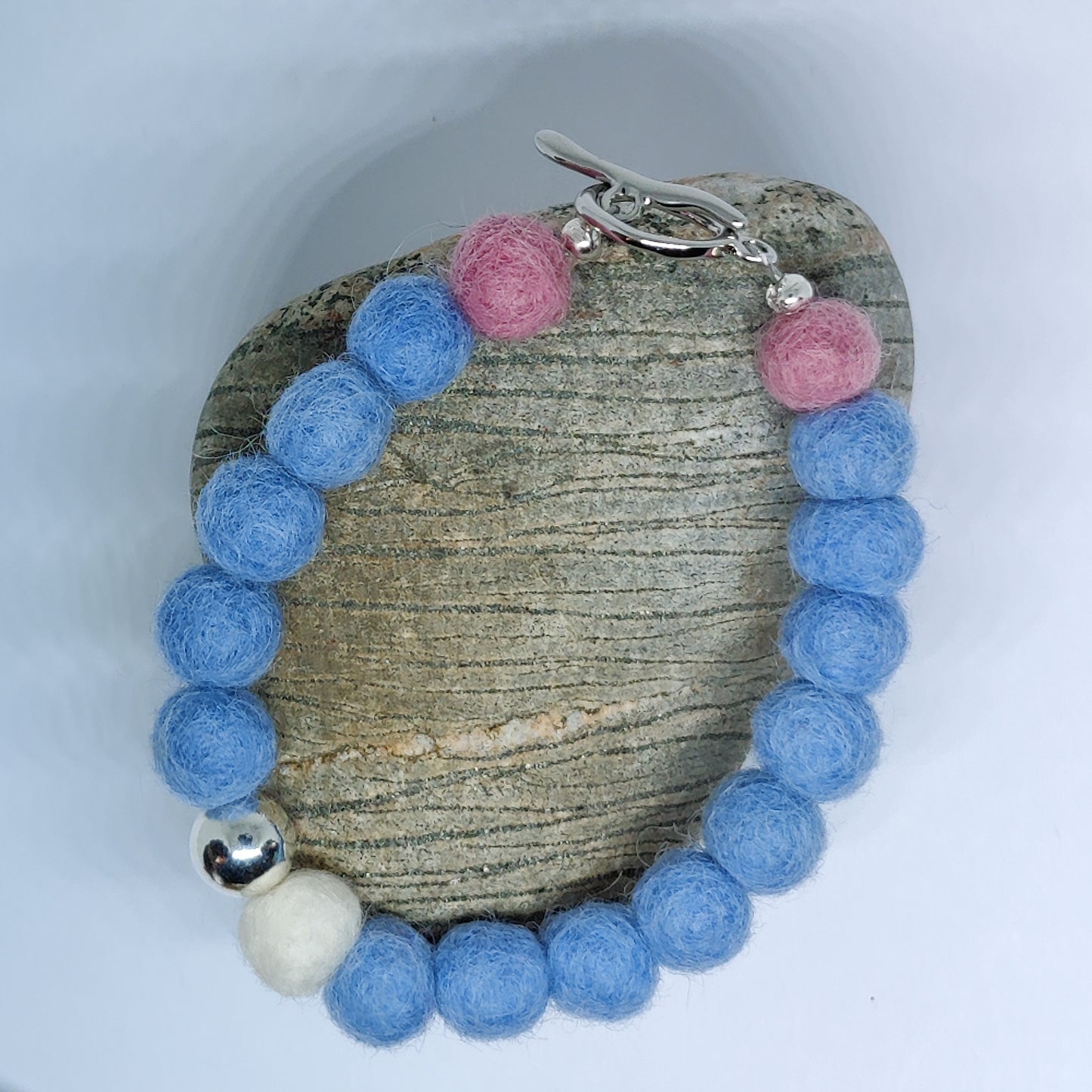 Woollen Caviar and Sterling Silver Bracelet