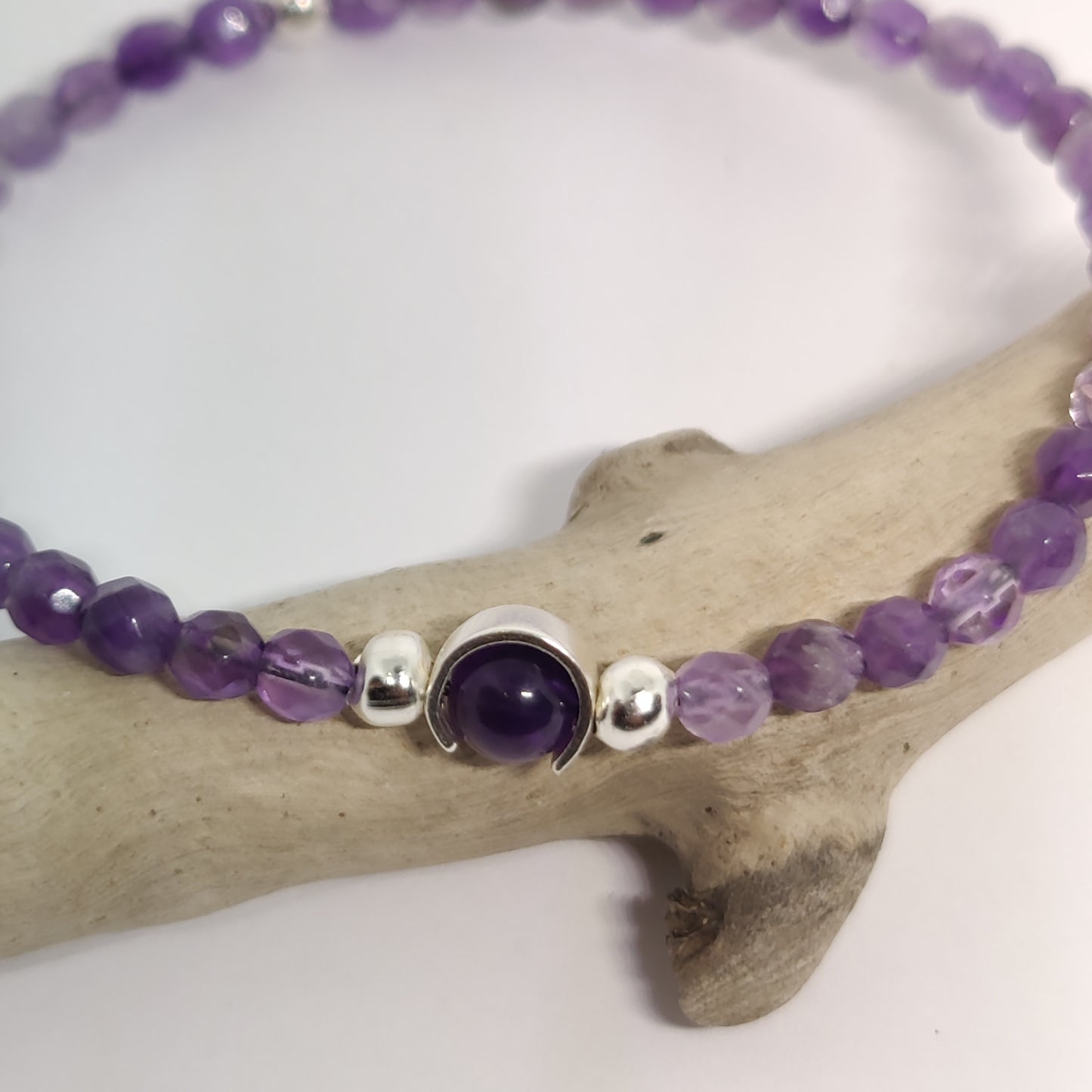 Amethyst and Sterling Silver Bracelet