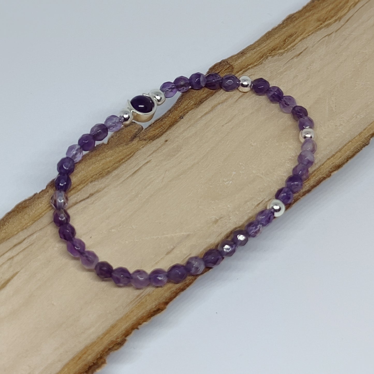 Amethyst and Sterling Silver Bracelet