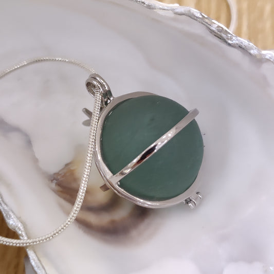 Magic of Sea - Rare Codd Marble Sea Glass Necklace