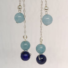 Load image into Gallery viewer, Lapis Lazuli and Aquamarine Earrings
