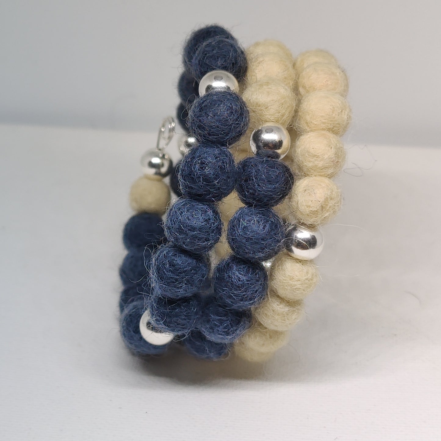 Woollen Caviar Wrapped Bracelets