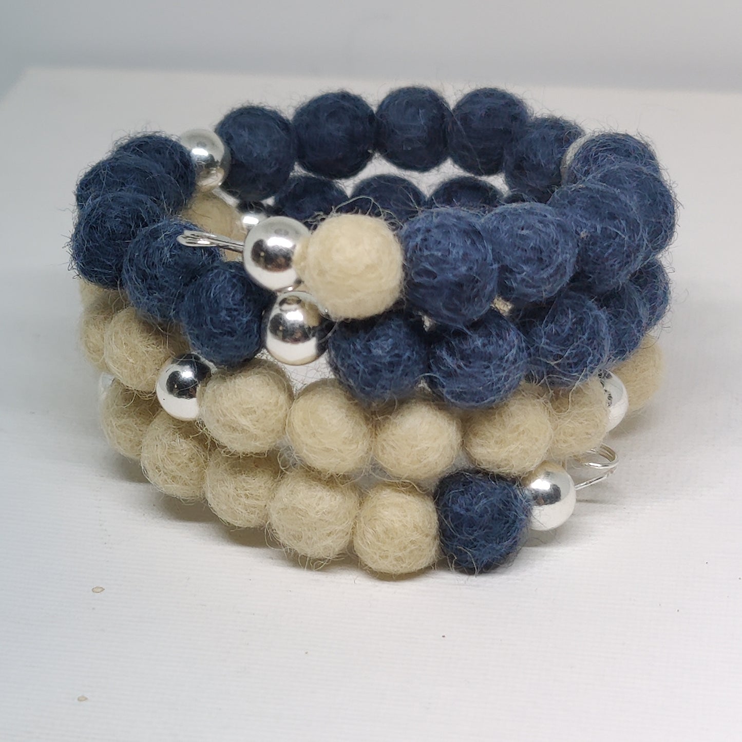 Woollen Caviar Wrapped Bracelets