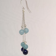 Load image into Gallery viewer, Lapis Lazuli and Aquamarine Earrings
