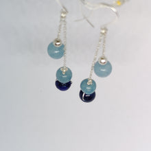 Load image into Gallery viewer, Lapis Lazuli and Aquamarine Earrings
