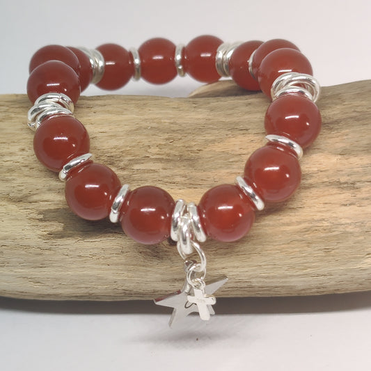 Red Agate Gemstone Bracelet