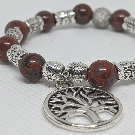 Poppy Jasper Gemstone Bracelet