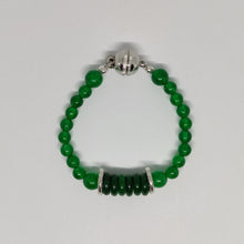 Load image into Gallery viewer, Dark Green Jade and Agate Bracelet
