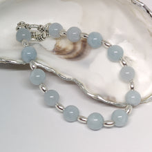 Load image into Gallery viewer, Sterling Silver Aquamarine Bracelet
