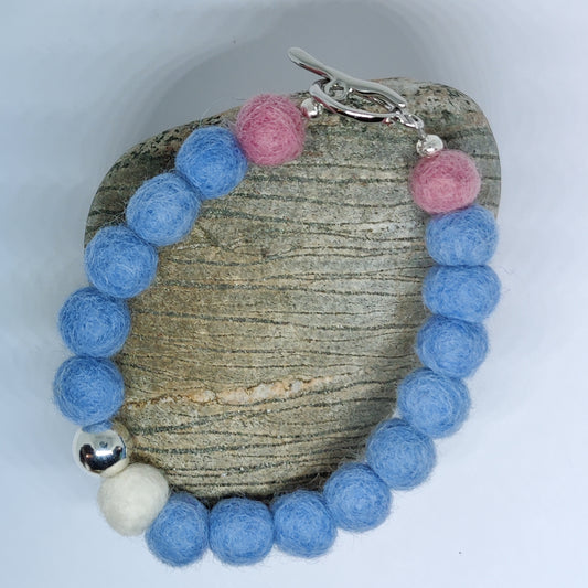 Woollen Caviar and Sterling Silver Bracelet