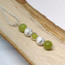 Load image into Gallery viewer, Agate and Howlite Sterling Silver Necklace
