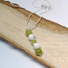 Load image into Gallery viewer, Agate and Howlite Sterling Silver Necklace
