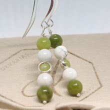 Load image into Gallery viewer, Agate and Howlite Sterling Silver Earrings

